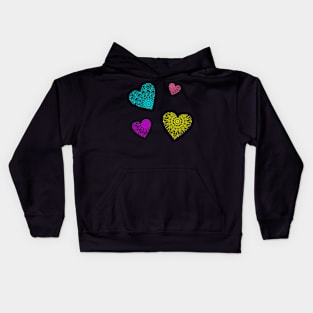 Cute Heart Doodles Kids Hoodie